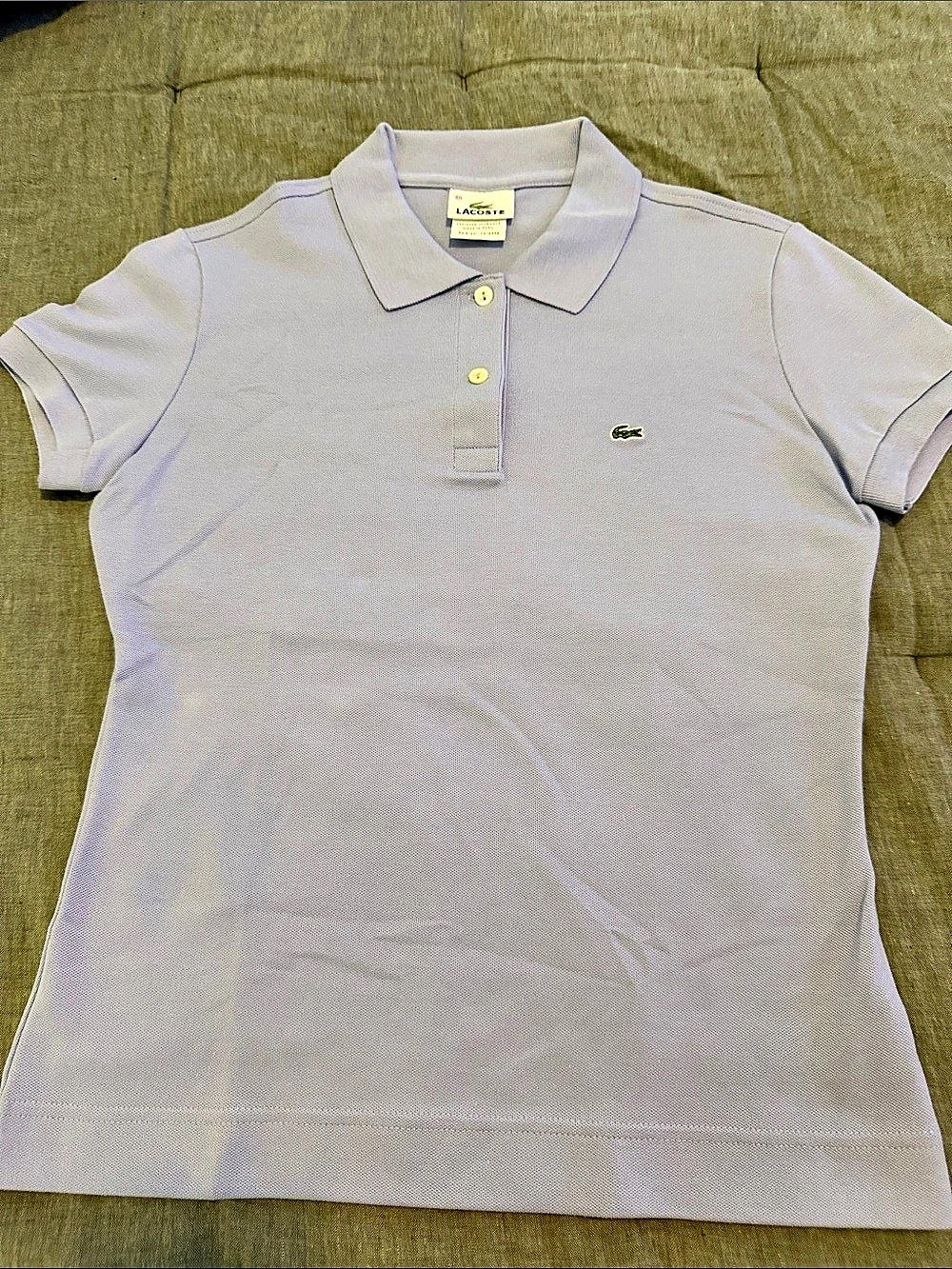 Lacoste Slim Fit Pique Polo Short Sleeve lilac Size 40
